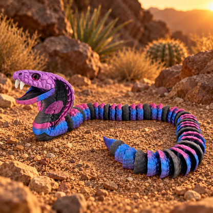 Prospect 3D - 3D Printed Realistic Snakes – 24"–30" Poseable Reptile Models (King Cobra, Copperhead, Horned Viper, Gaboon Viper &amp; More)