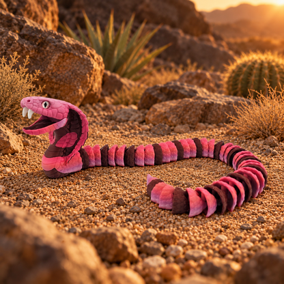 Prospect 3D - 3D Printed Realistic Snakes – 24"–30" Poseable Reptile Models (King Cobra, Copperhead, Horned Viper, Gaboon Viper &amp; More)
