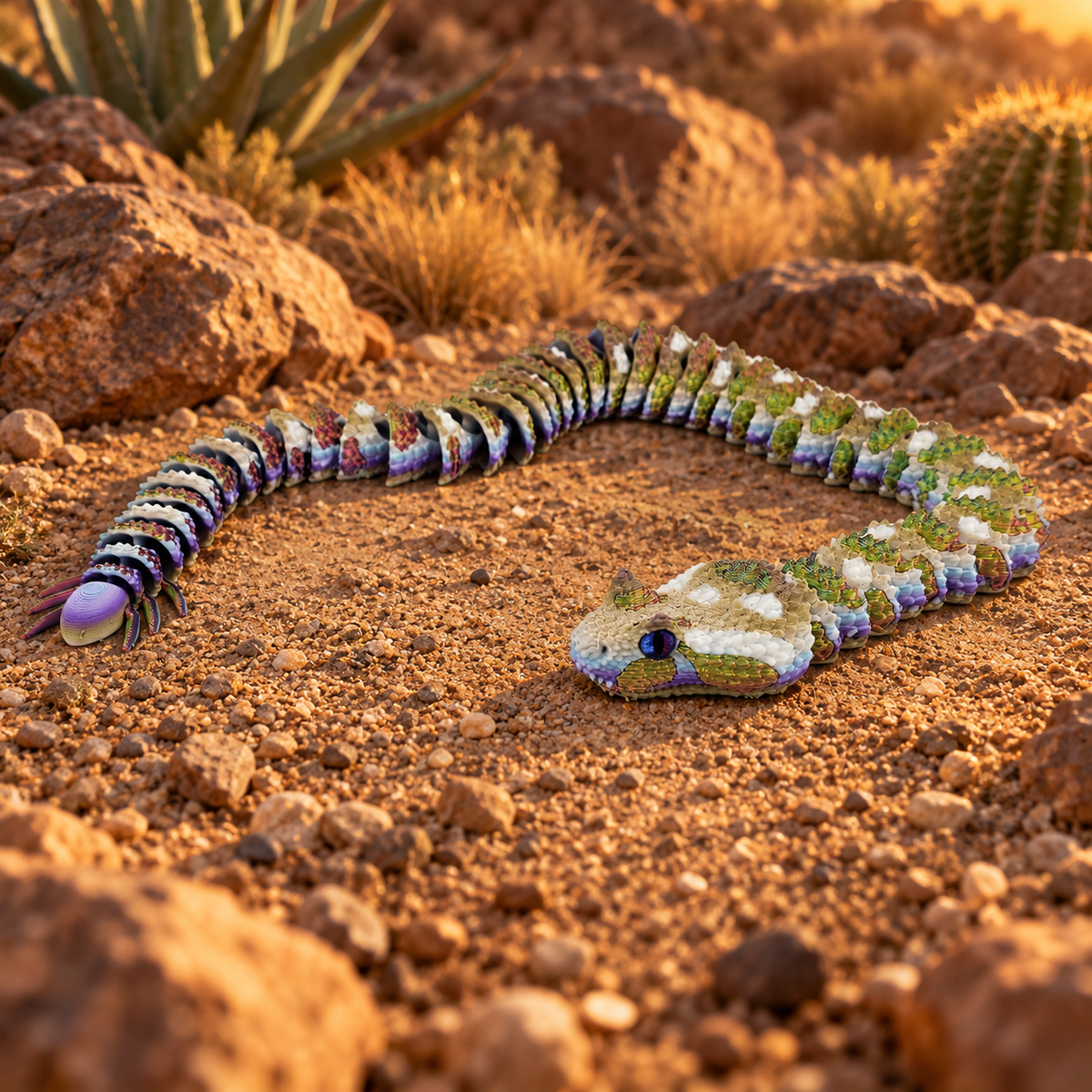 Prospect 3D - 3D Printed Realistic Snakes – 24"–30" Poseable Reptile Models (King Cobra, Copperhead, Horned Viper, Gaboon Viper &amp; More)