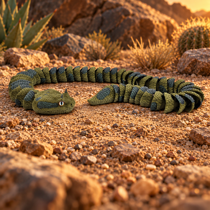 Prospect 3D - 3D Printed Realistic Snakes – 24"–30" Poseable Reptile Models (King Cobra, Copperhead, Horned Viper, Gaboon Viper &amp; More)