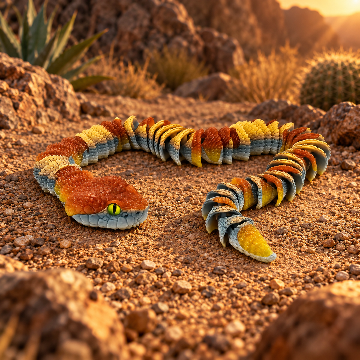 Prospect 3D - 3D Printed Realistic Snakes – 24"–30" Poseable Reptile Models (King Cobra, Copperhead, Horned Viper, Gaboon Viper &amp; More)