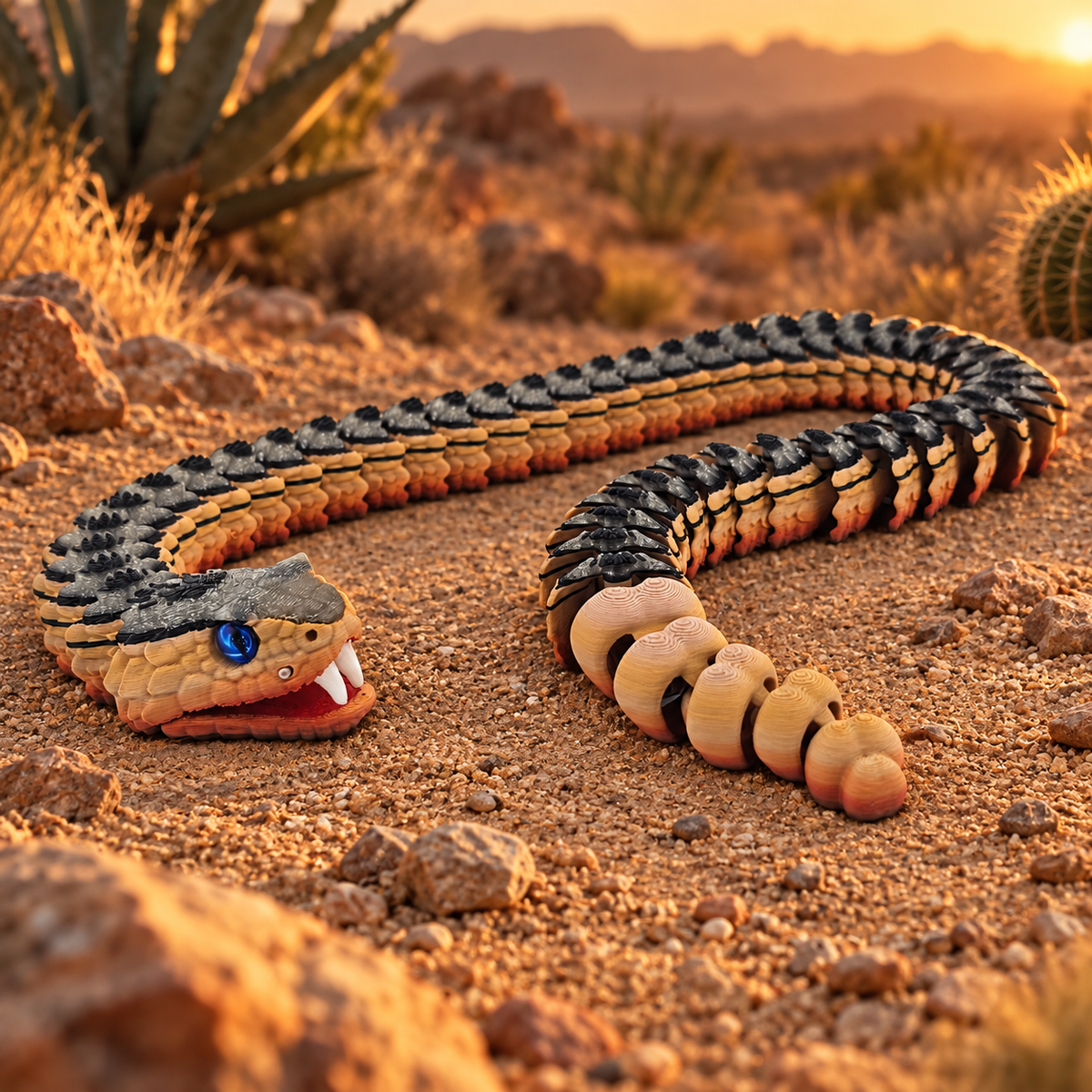 Prospect 3D - 3D Printed Realistic Snakes – 24"–30" Poseable Reptile Models (King Cobra, Copperhead, Horned Viper, Gaboon Viper &amp; More)