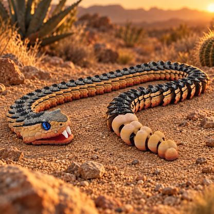 Prospect 3D - 3D Printed Realistic Snakes – 24"–30" Poseable Reptile Models (King Cobra, Copperhead, Horned Viper, Gaboon Viper &amp; More)