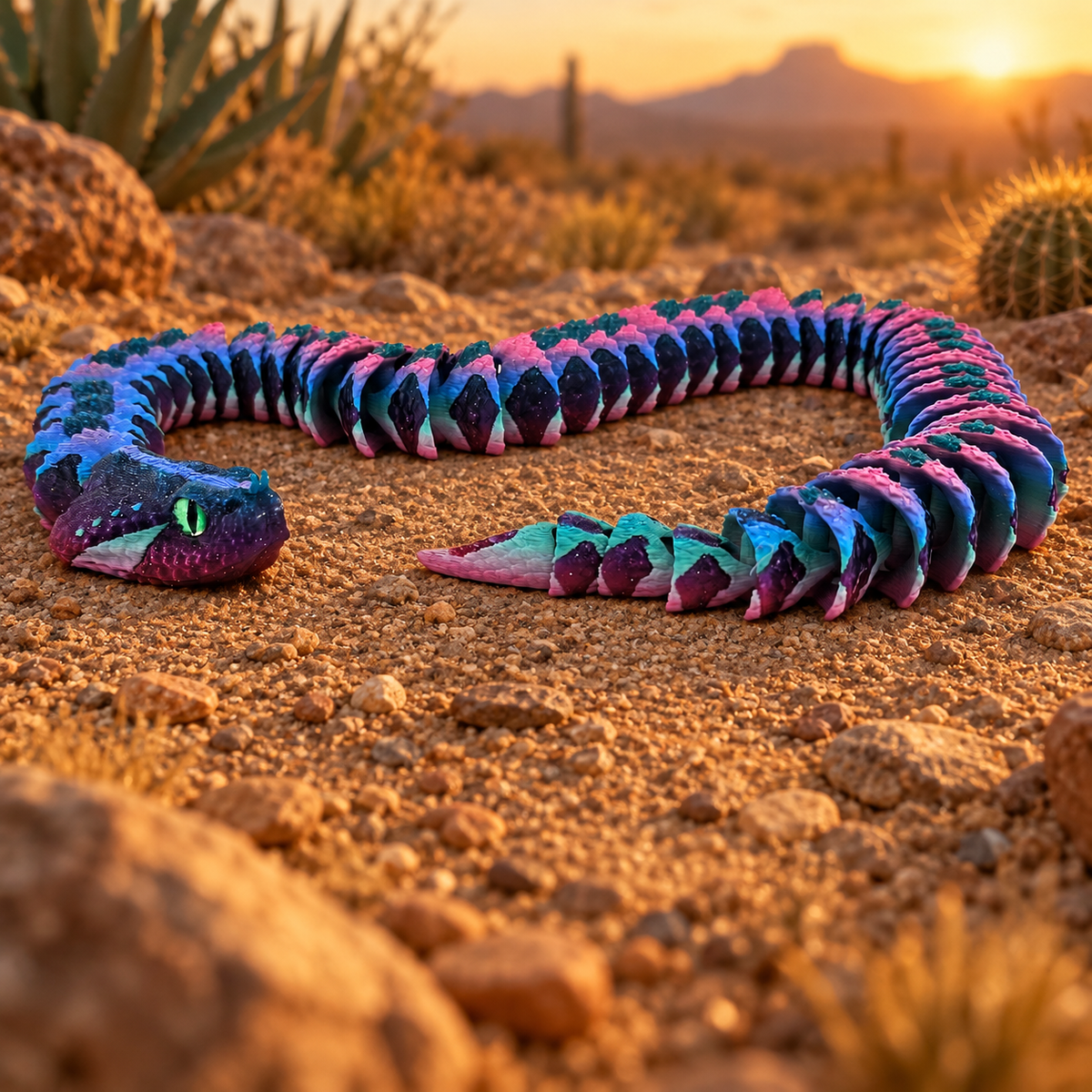 Prospect 3D - 3D Printed Realistic Snakes – 24"–30" Poseable Reptile Models (King Cobra, Copperhead, Horned Viper, Gaboon Viper &amp; More)