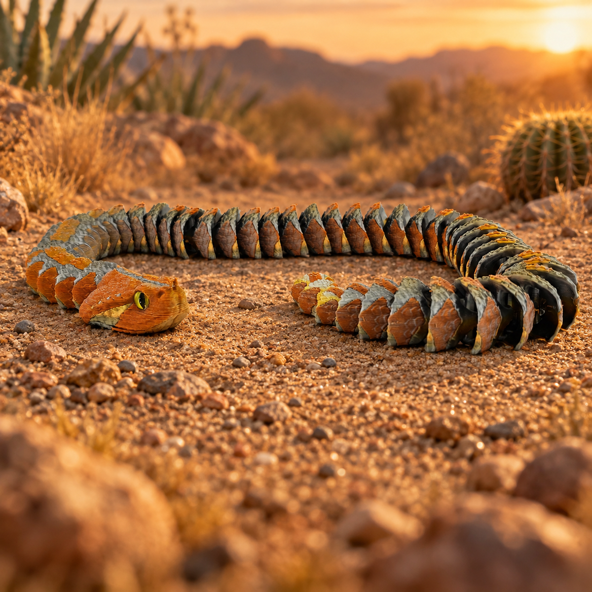 Prospect 3D - 3D Printed Realistic Snakes – 24"–30" Poseable Reptile Models (King Cobra, Copperhead, Horned Viper, Gaboon Viper &amp; More)