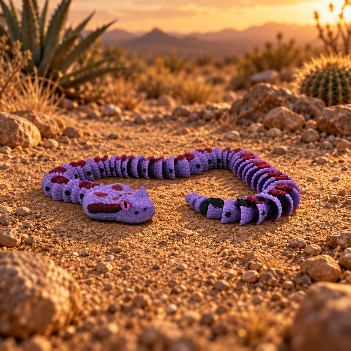 Prospect 3D - 3D Printed Realistic Snakes – 24"–30" Poseable Reptile Models (King Cobra, Copperhead, Horned Viper, Gaboon Viper &amp; More)