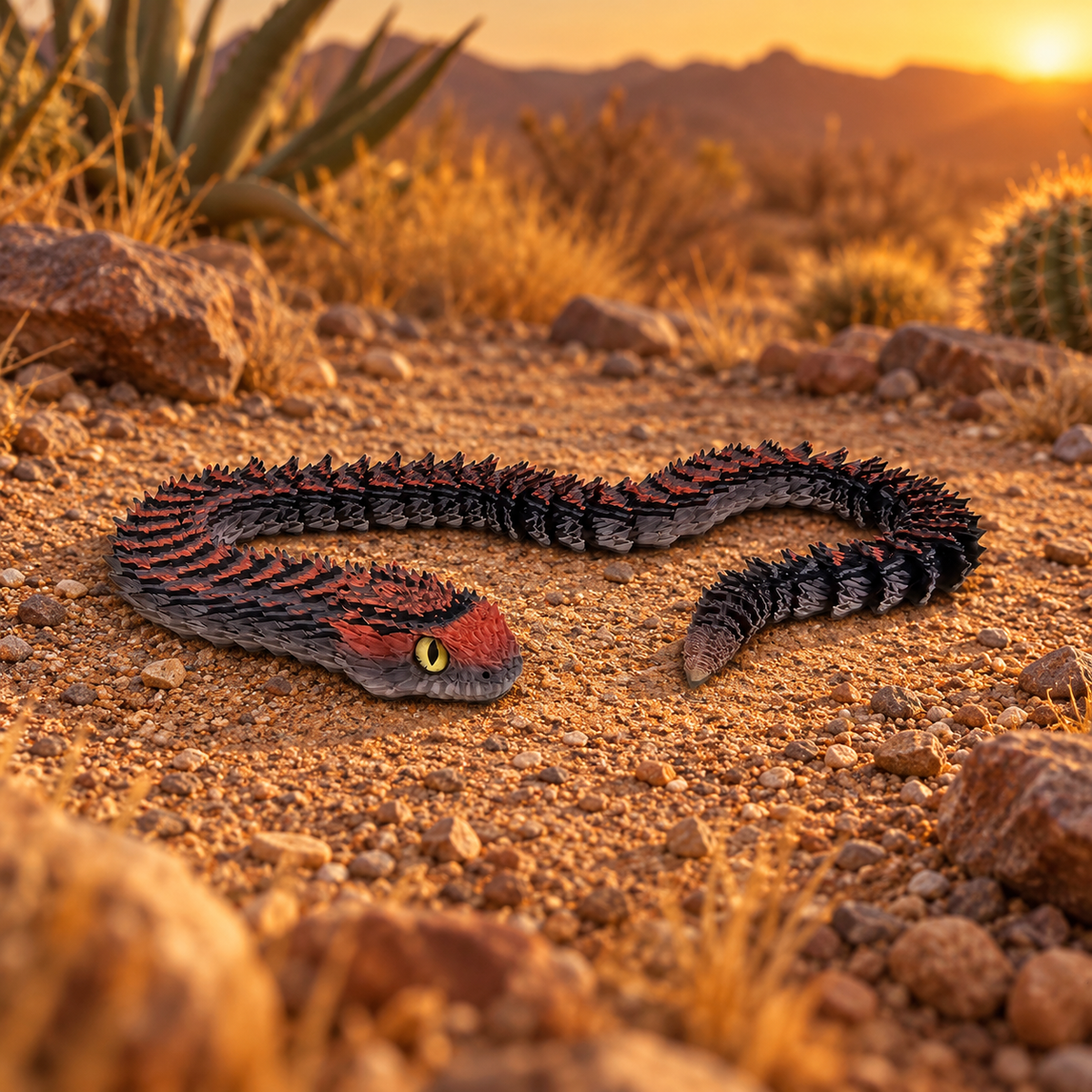 Prospect 3D - 3D Printed Realistic Snakes – 24"–30" Poseable Reptile Models (King Cobra, Copperhead, Horned Viper, Gaboon Viper &amp; More)