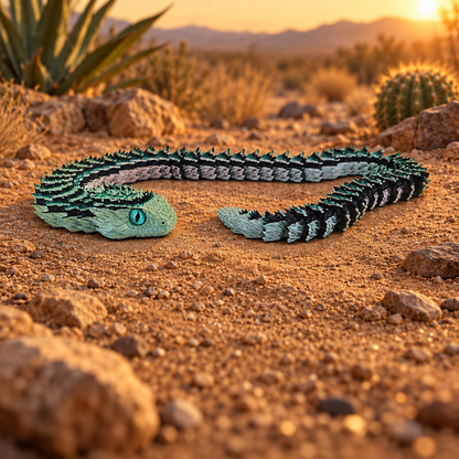 Prospect 3D - 3D Printed Realistic Snakes – 24"–30" Poseable Reptile Models (King Cobra, Copperhead, Horned Viper, Gaboon Viper &amp; More)