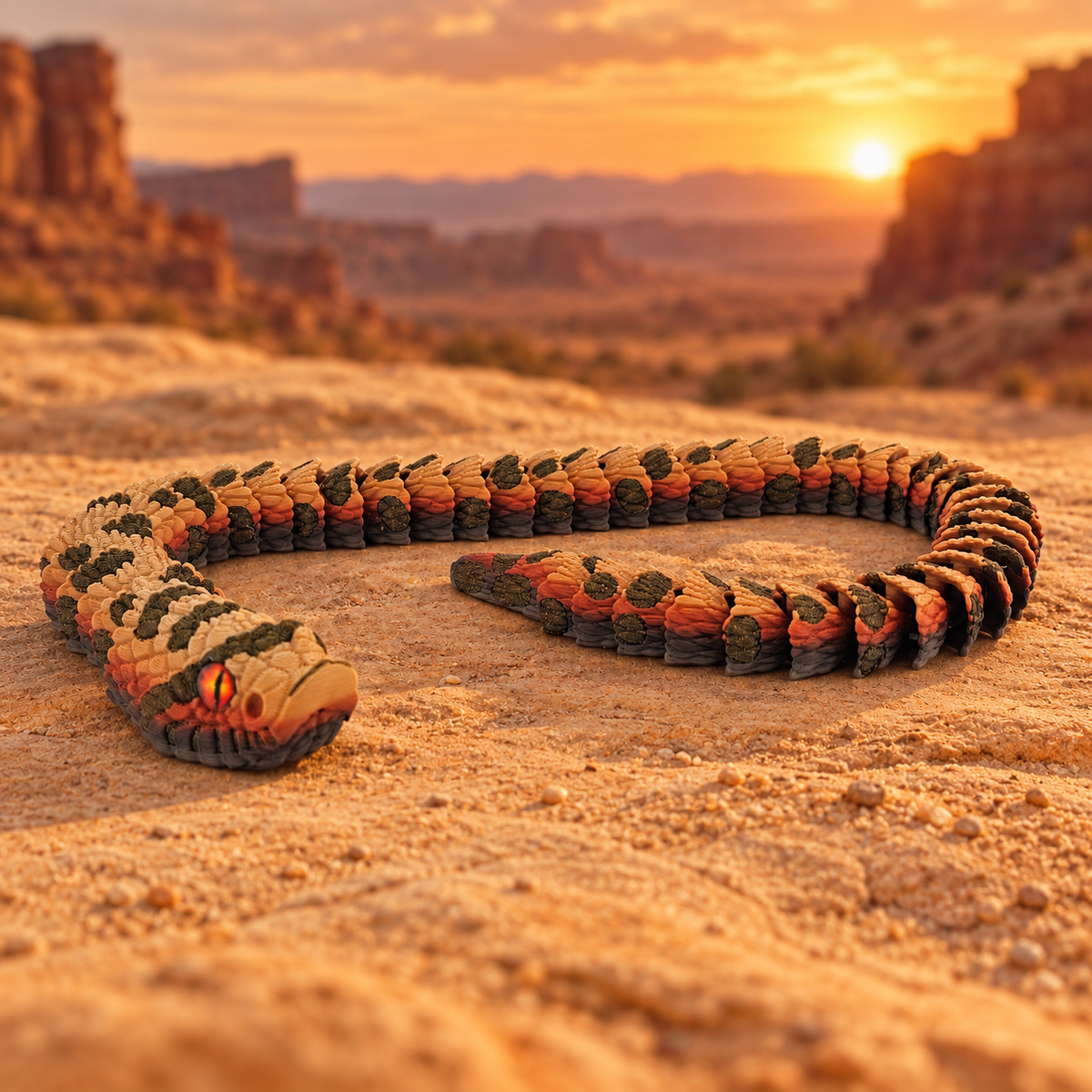 Prospect 3D - 3D Printed Realistic Snakes – 24"–30" Poseable Reptile Models (King Cobra, Copperhead, Horned Viper, Gaboon Viper &amp; More)