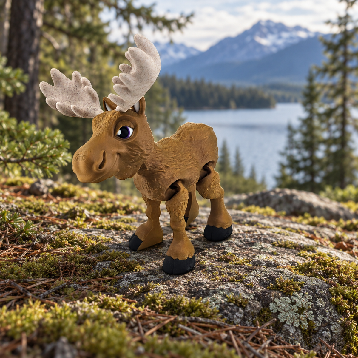 Articulated Moose – 9.5" Tall