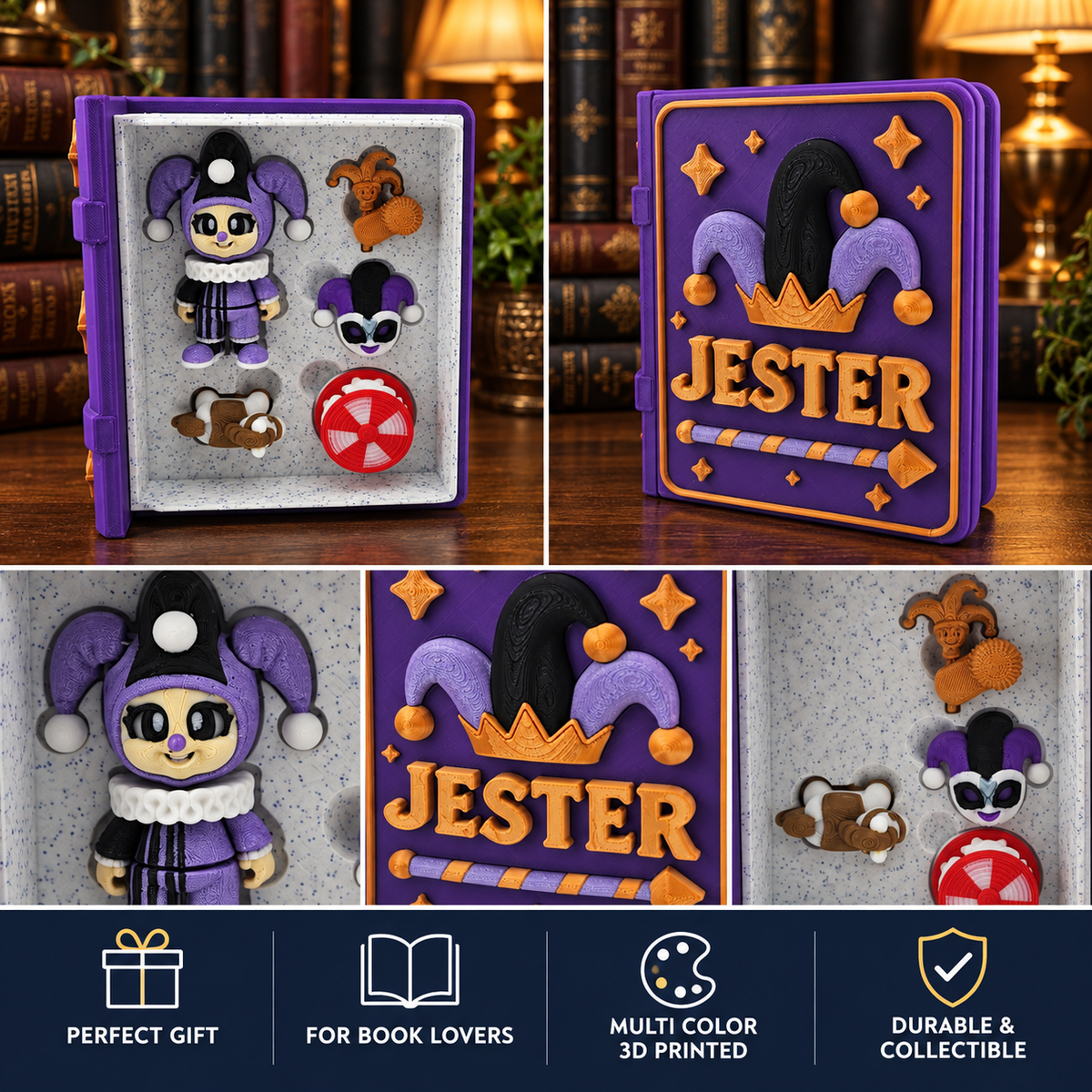 3D Printed Book Playset | Collectible Mini World Display