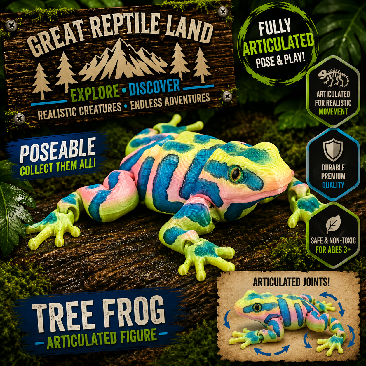 Prospect 3D - 3D Printed Frogs – Great Reptile Land Collection