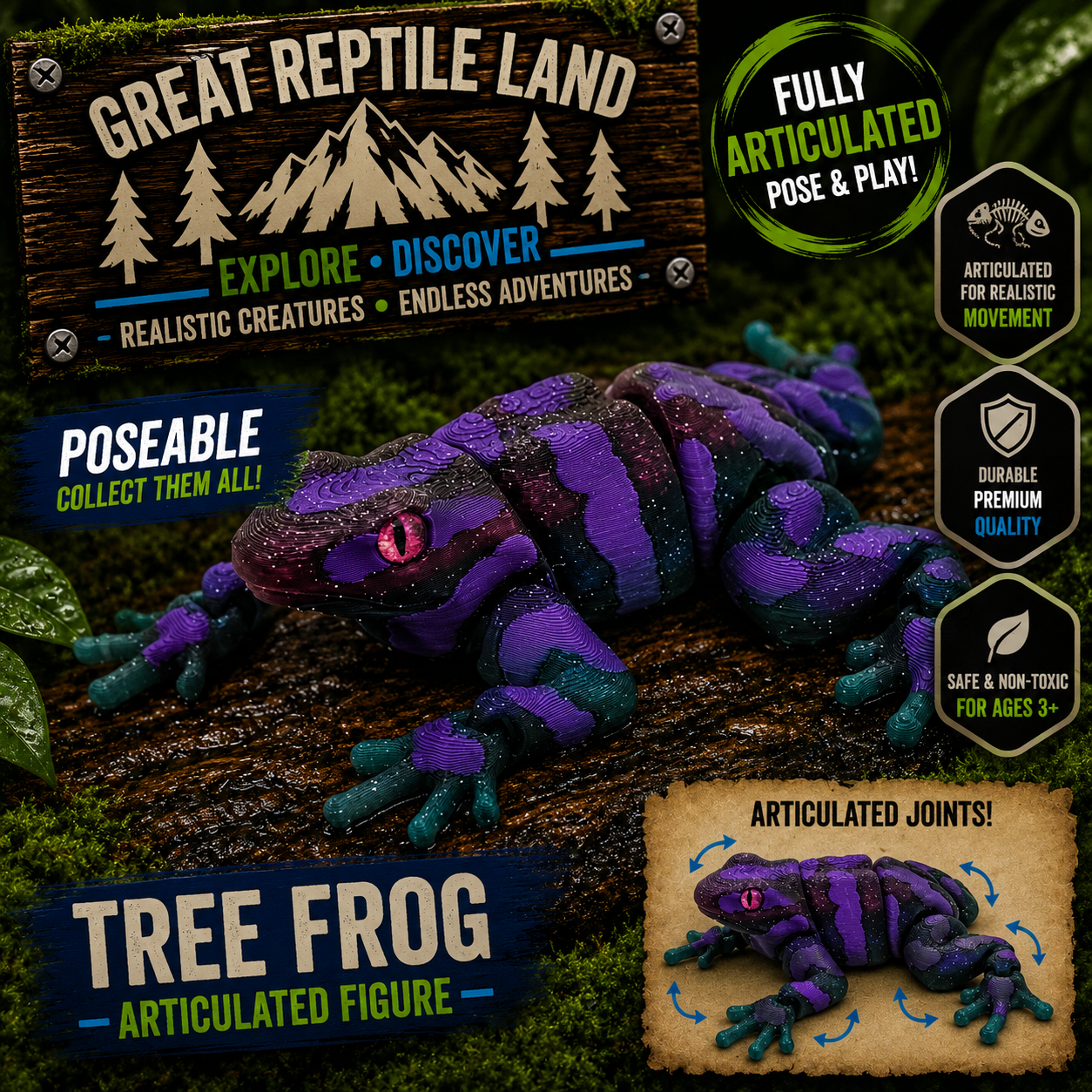 Prospect 3D - 3D Printed Frogs – Great Reptile Land Collection