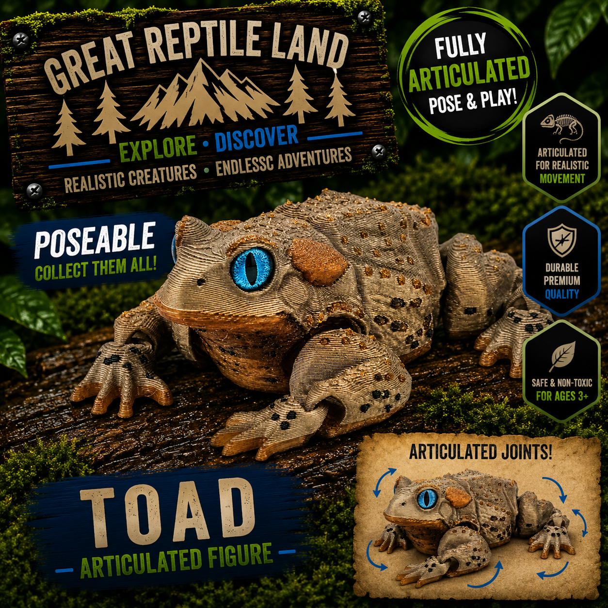 Prospect 3D - 3D Printed Frogs – Great Reptile Land Collection
