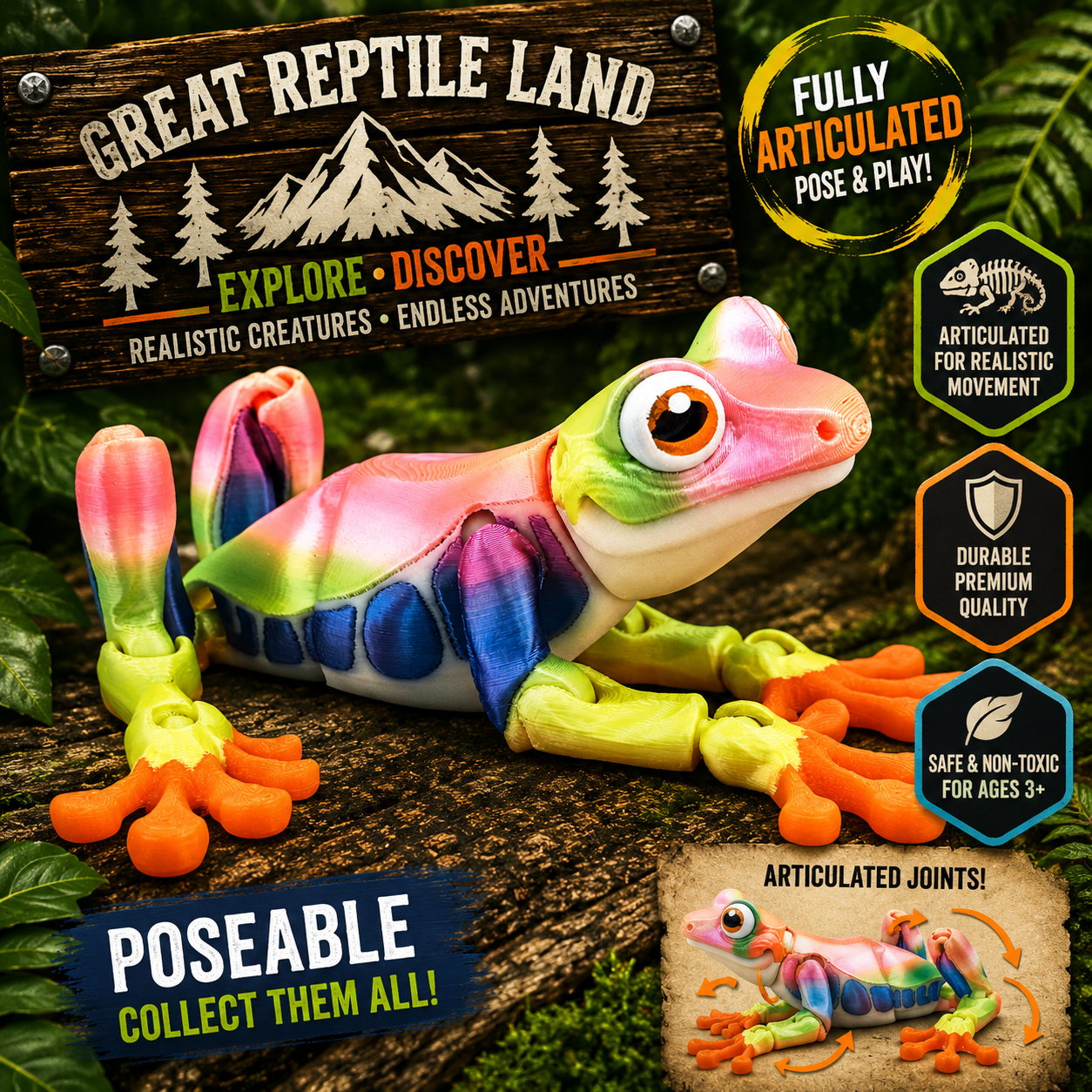 Prospect 3D - 3D Printed Frogs – Great Reptile Land Collection