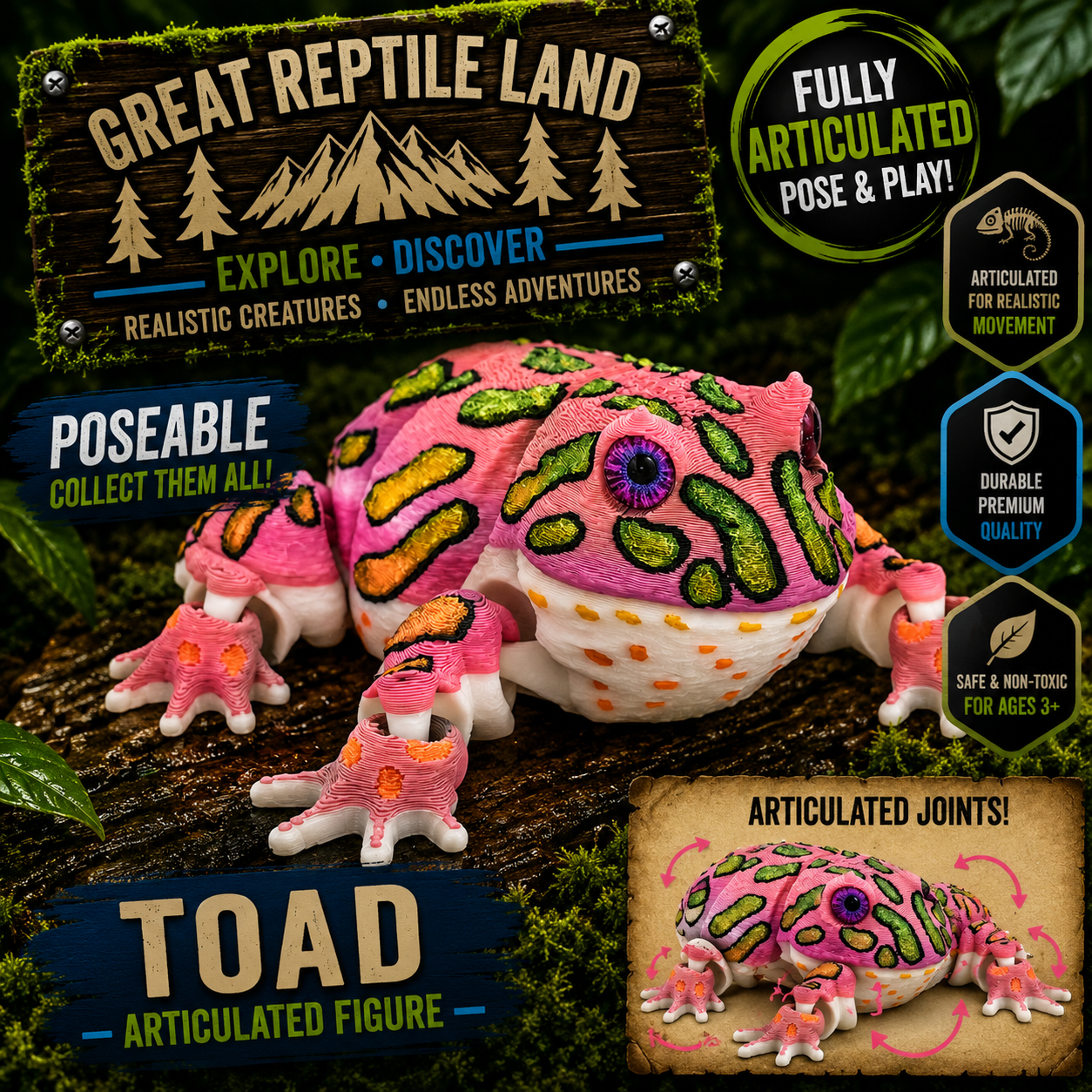 Prospect 3D - 3D Printed Frogs – Great Reptile Land Collection