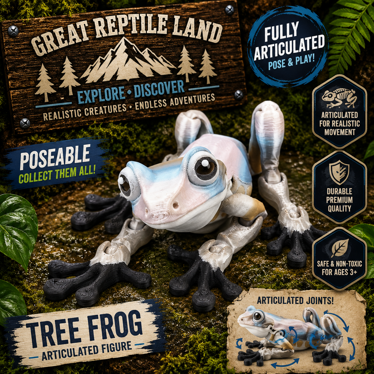 Prospect 3D - 3D Printed Frogs – Great Reptile Land Collection